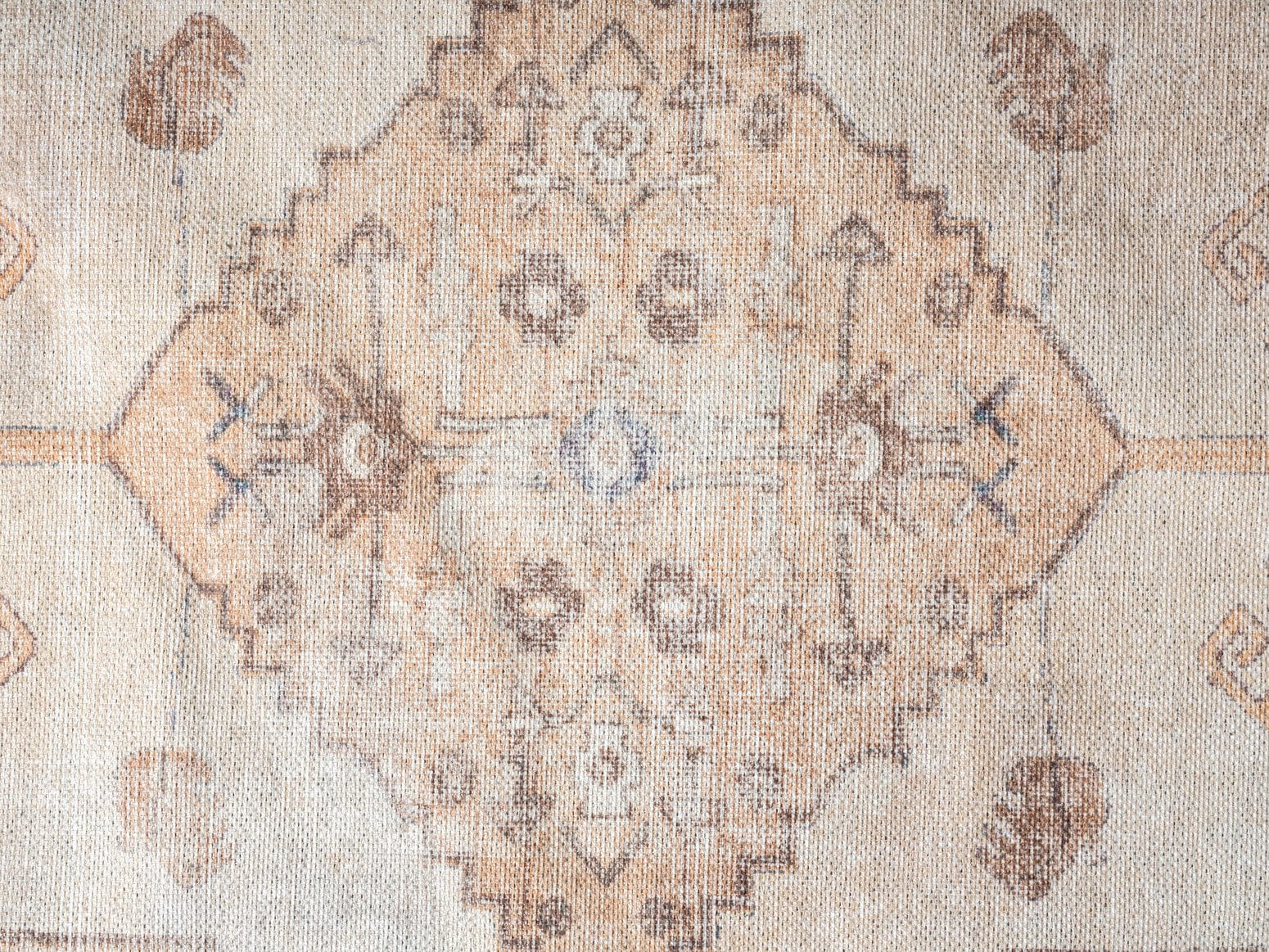 Yvana Brown and Beige Traditional Distressed Washable Rug - Image 9
