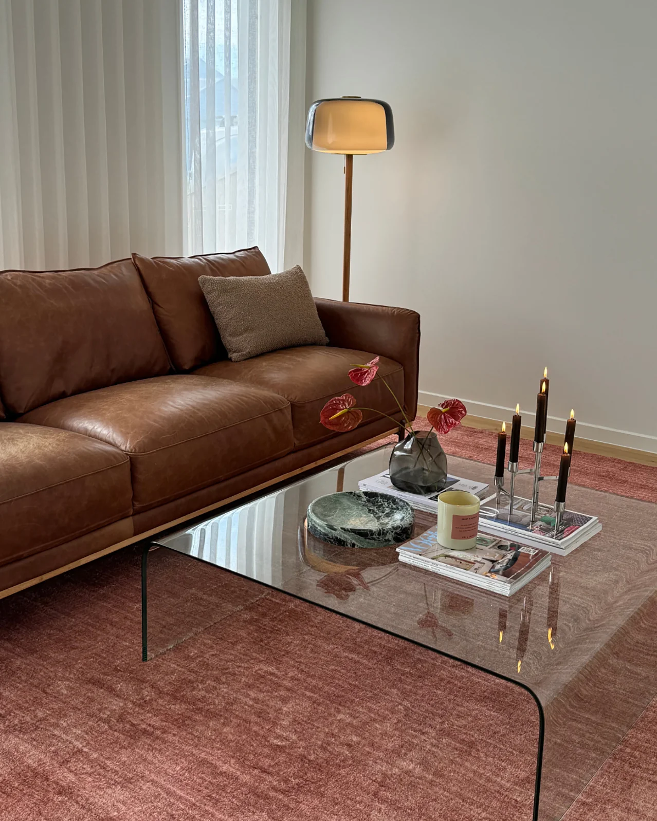 Yves Terracotta Sunset Minimal Washable Rug - Image 4