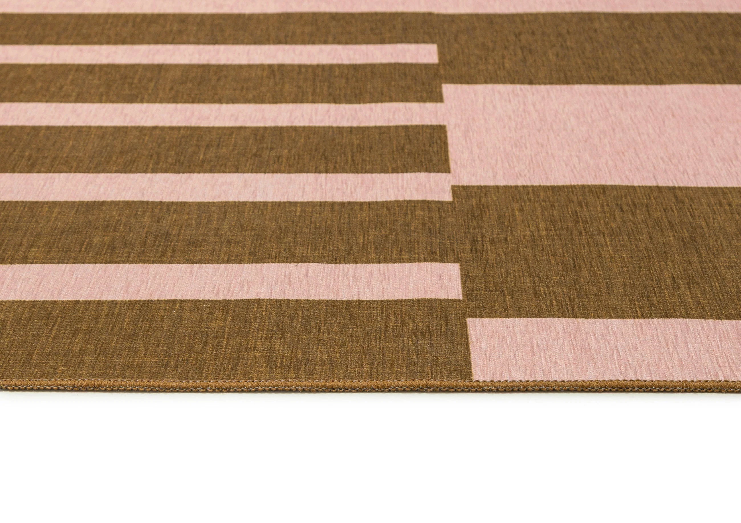 Zahra Taupe and Mocha Striped Indoor Outdoor Rug - Image 10