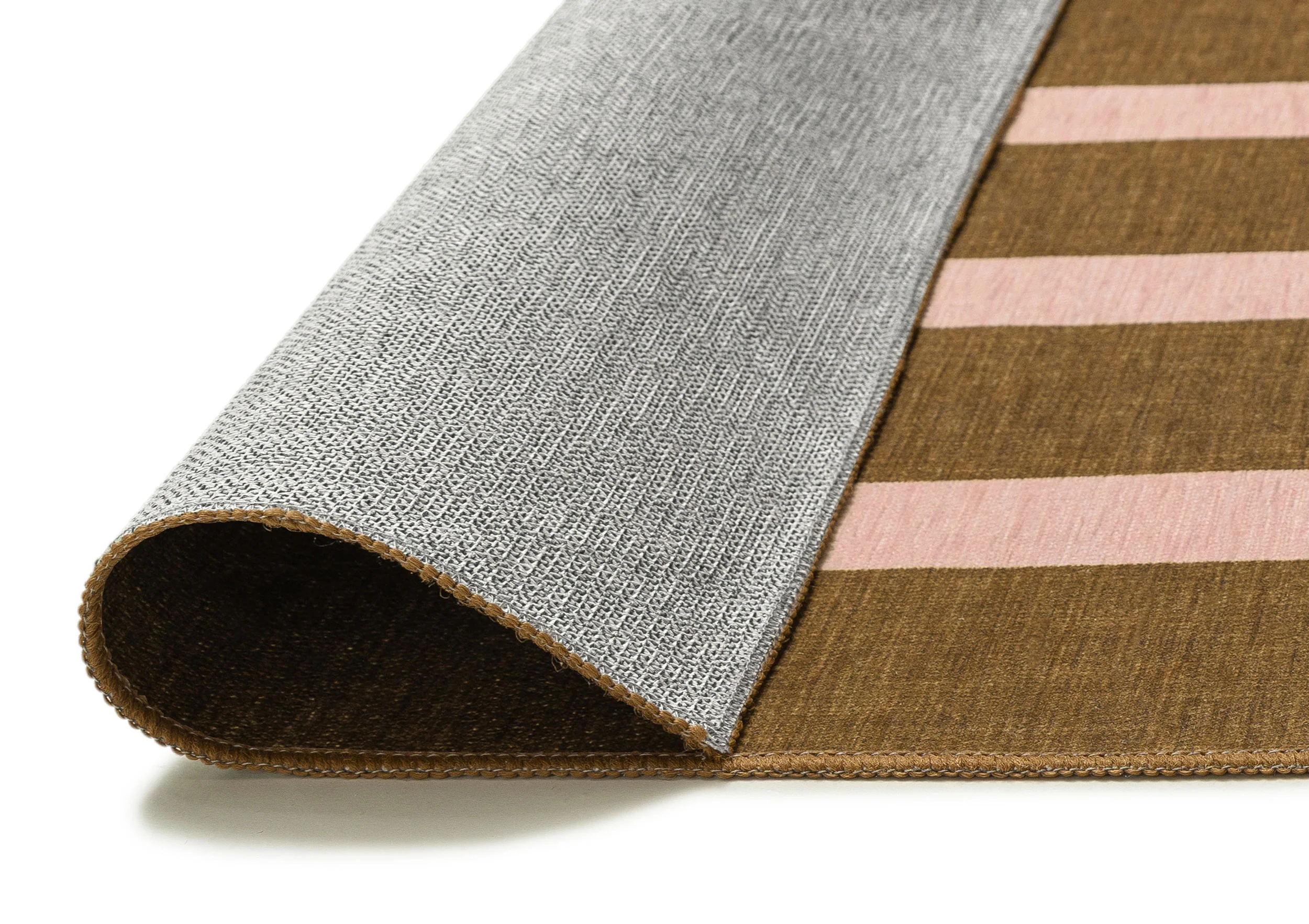 Zahra Taupe and Mocha Striped Indoor Outdoor Rug - Image 11