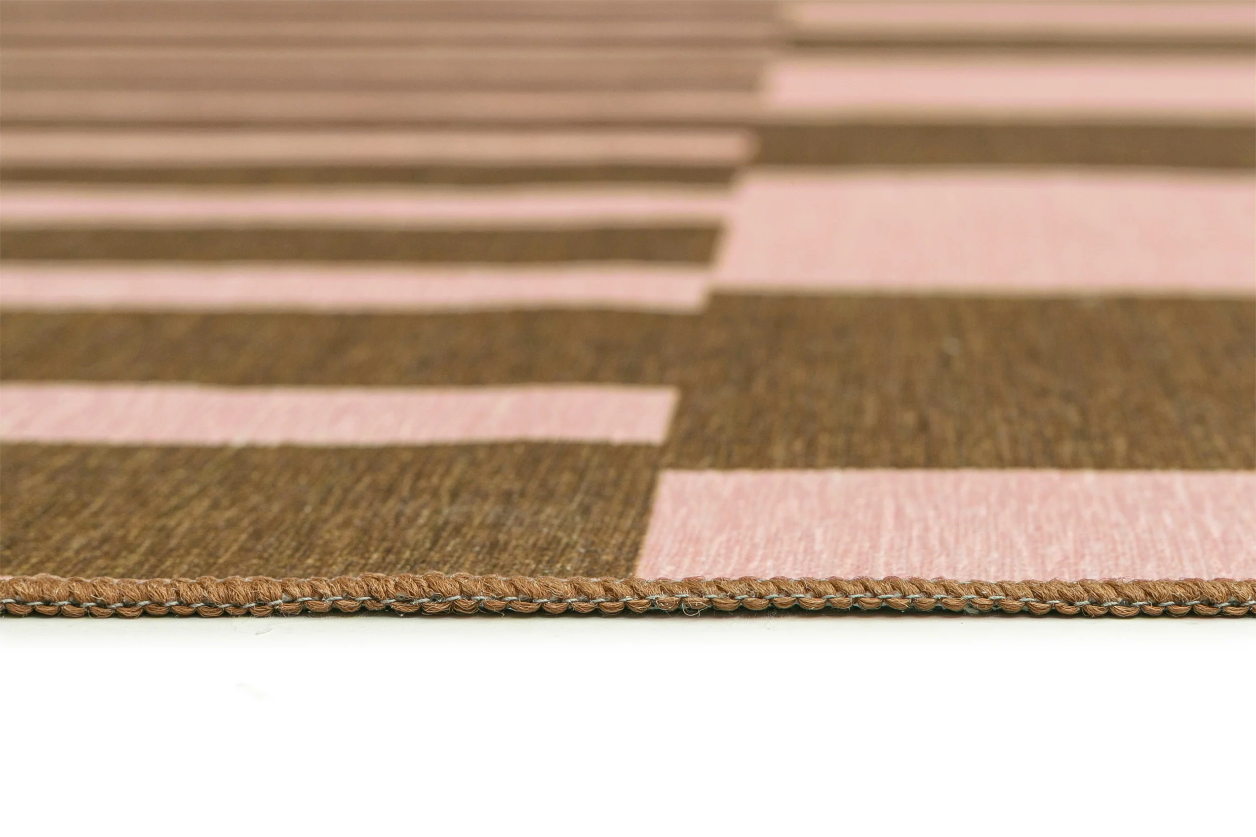 Zahra Taupe and Mocha Striped Indoor Outdoor Rug - Image 13