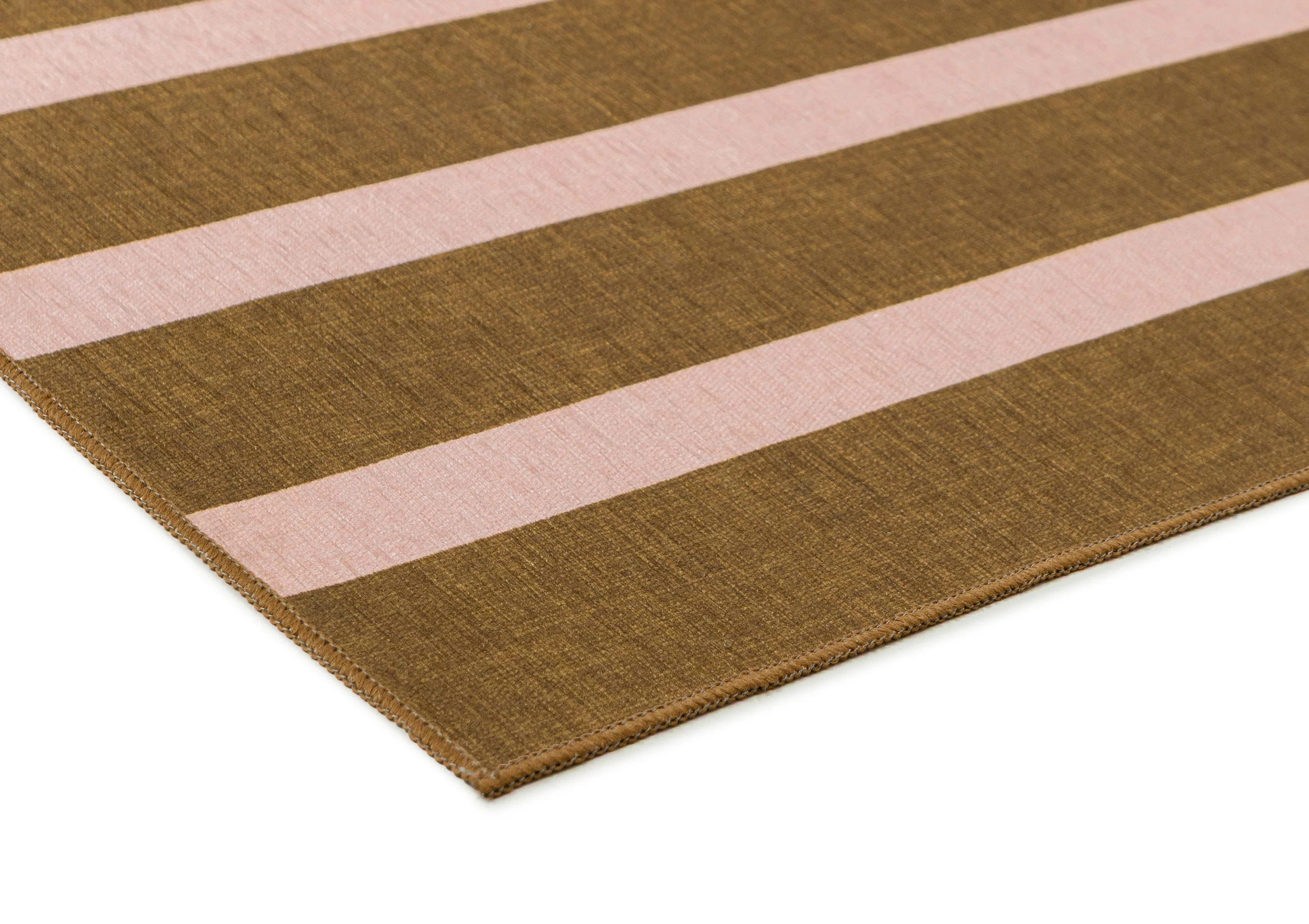 Zahra Taupe and Mocha Striped Indoor Outdoor Rug - Image 9