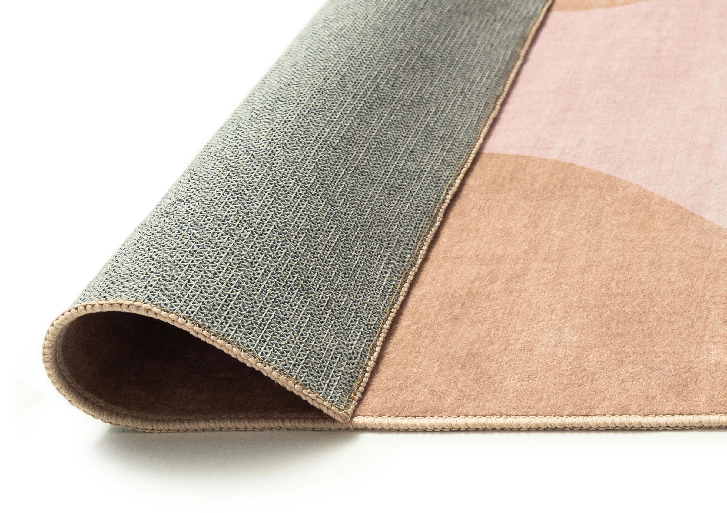 Zamora Beige and Pink Wave Washable Rug - Image 10