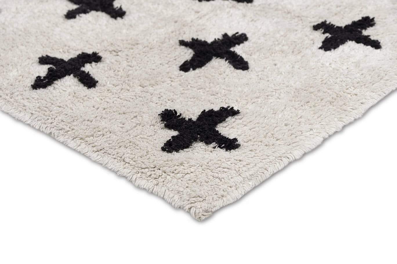 Zelia Black and Ivory Minimal Washable Berber Bath Mat - Image 12