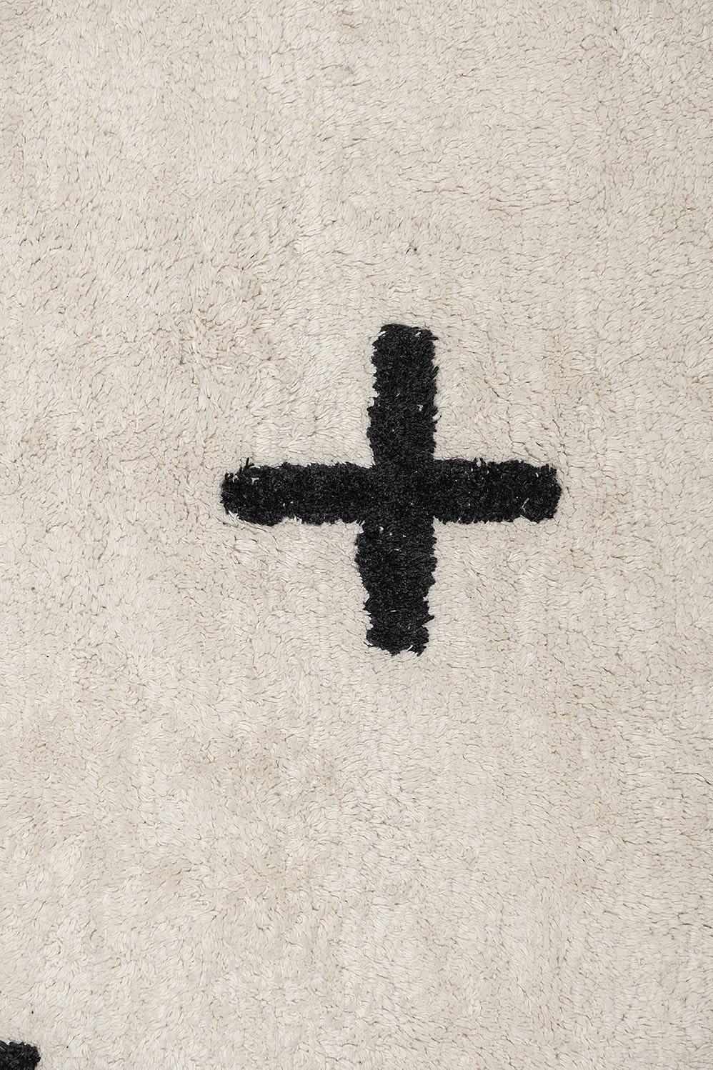 Zelia Black and Ivory Minimal Washable Berber Rug - Image 10