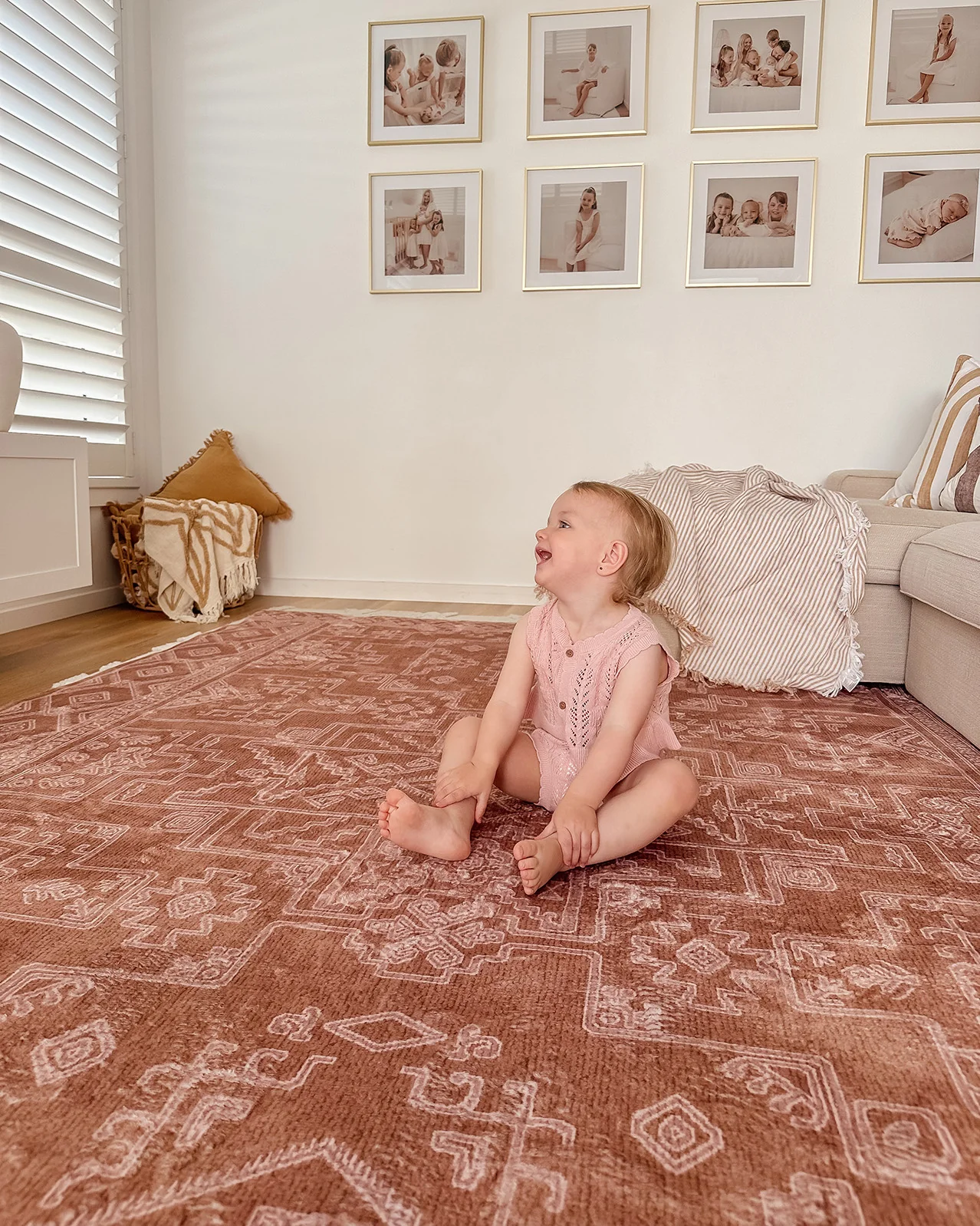 Zell Teracotta Brown Plush Rollie Pollie Playmat - Image 3
