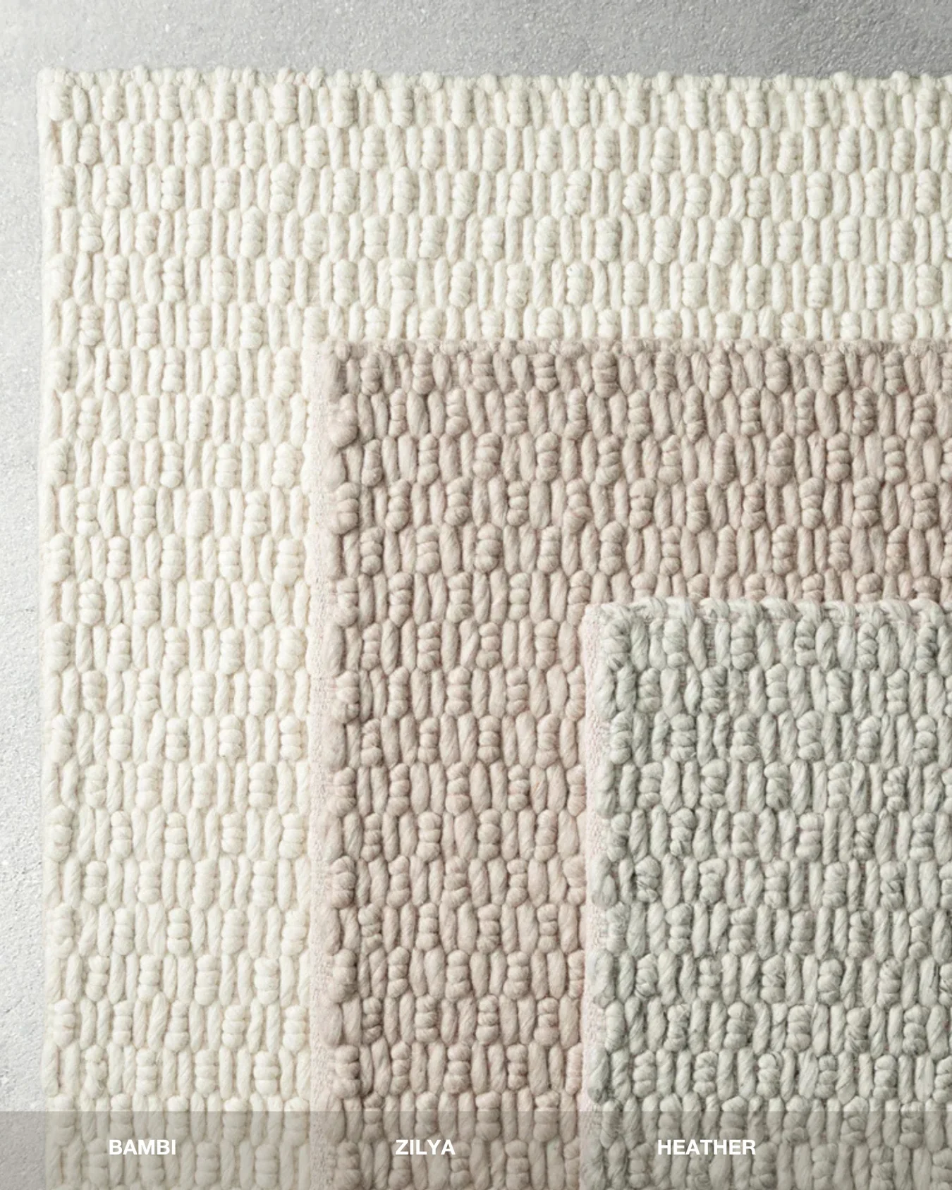 Bambi Ivory Chunky Wool Rug - Image 19