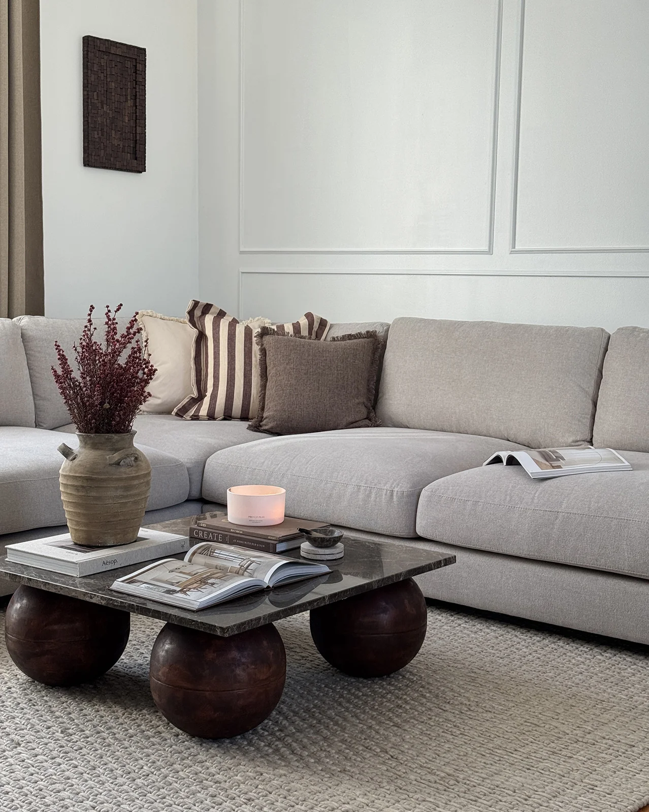 Zilya Beige Chunky Wool Rug - Image 2
