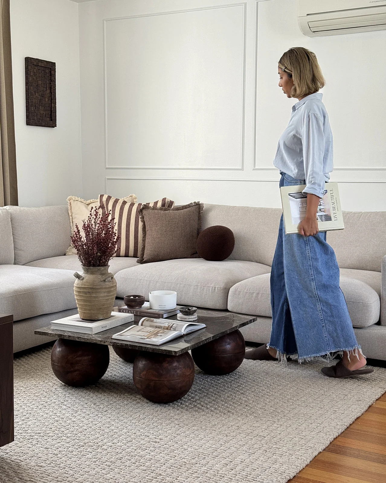 Zilya Beige Chunky Wool Rug - Image 3