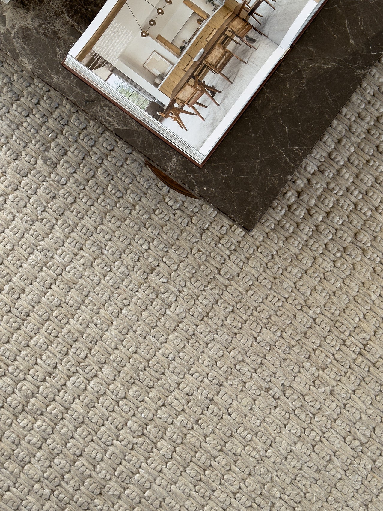 Zilya Beige Chunky Wool Rug - Image 6