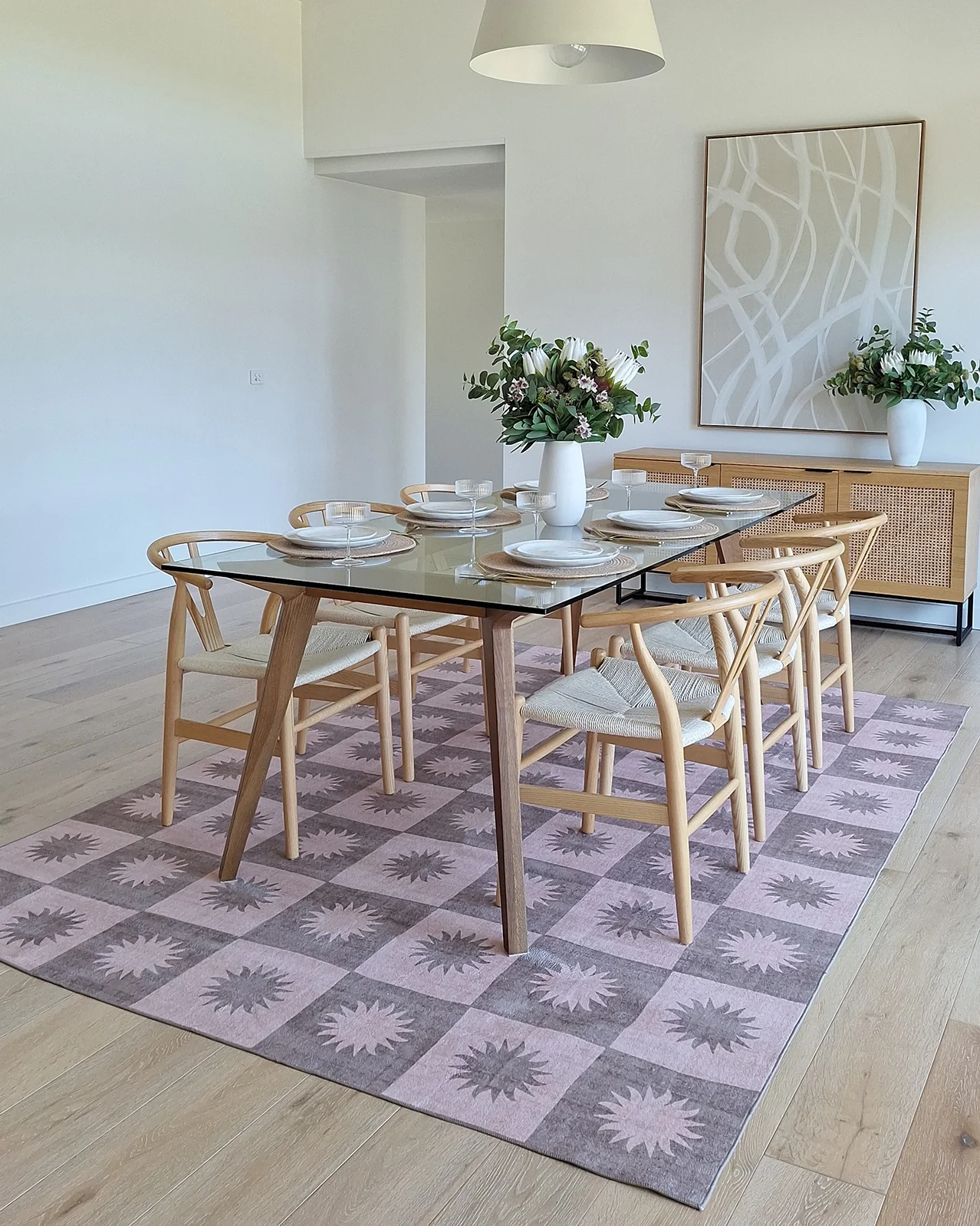 Zimra Light Pink Washable Rug - Image 2