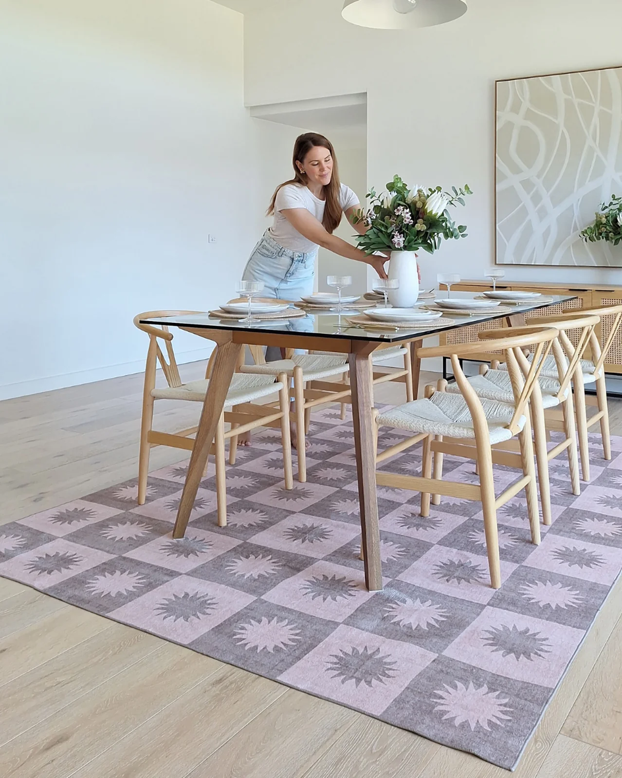 Zimra Light Pink Washable Rug - Image 4