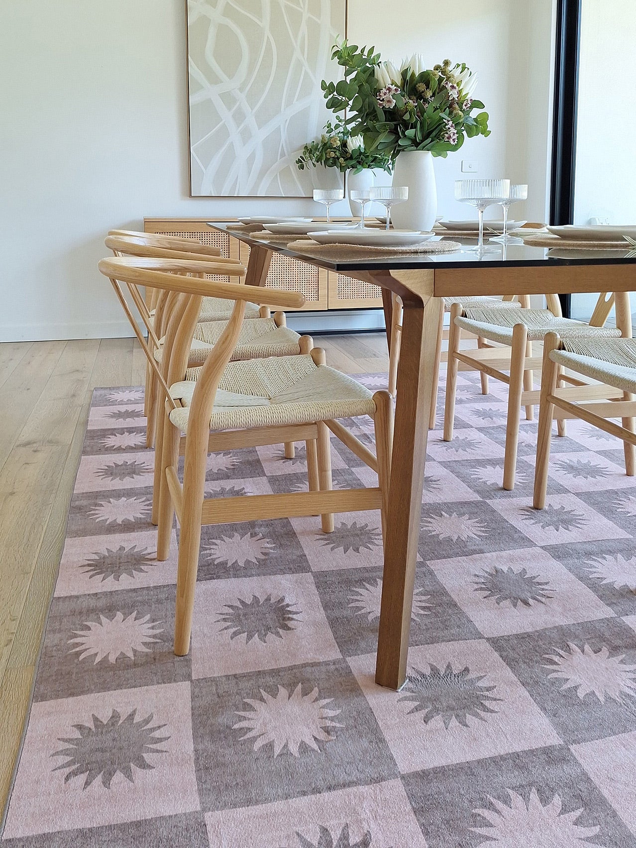Zimra Light Pink Washable Rug - Image 5