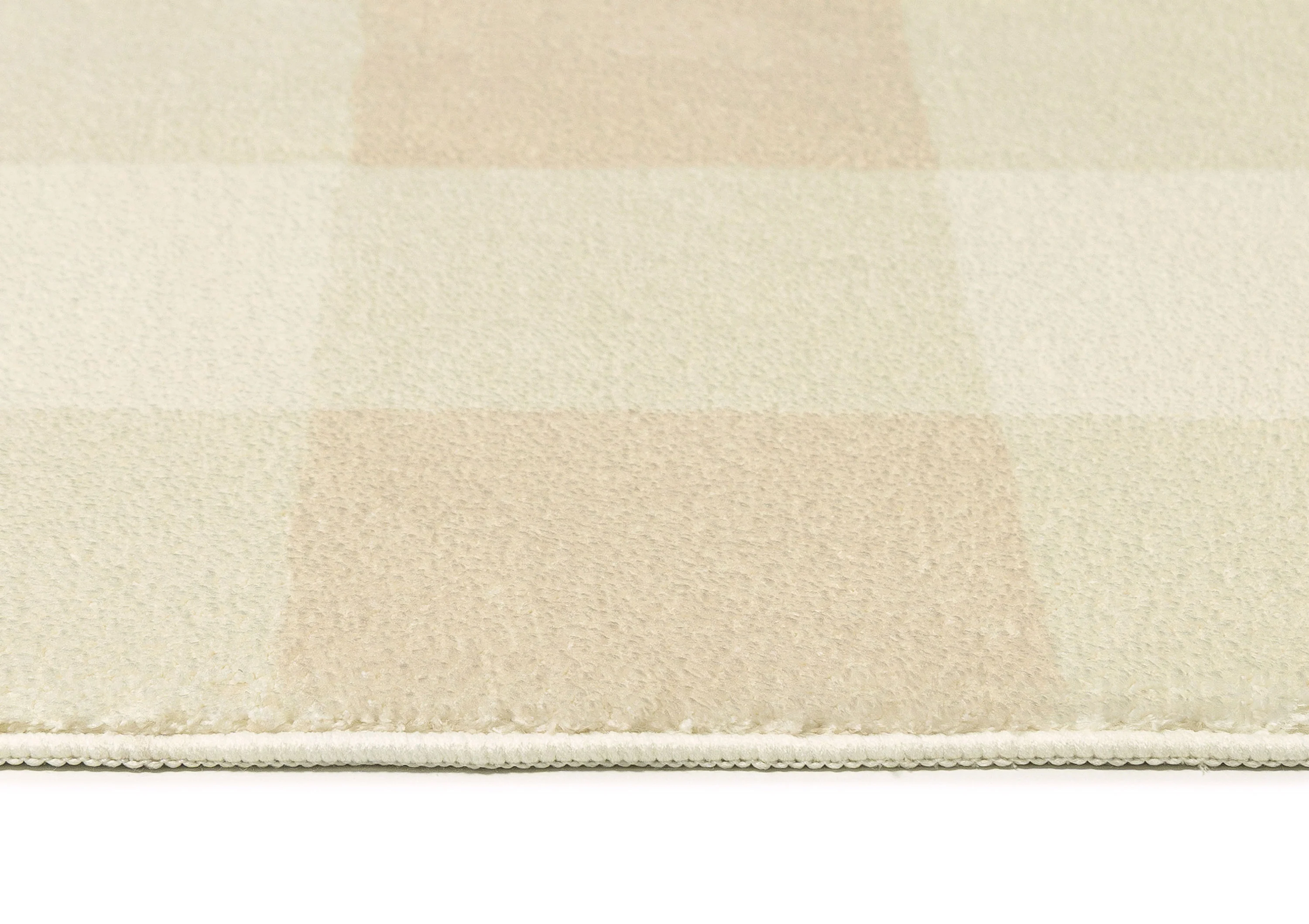 Zira Neutral Beige Gingham Washable Rug - Image 7