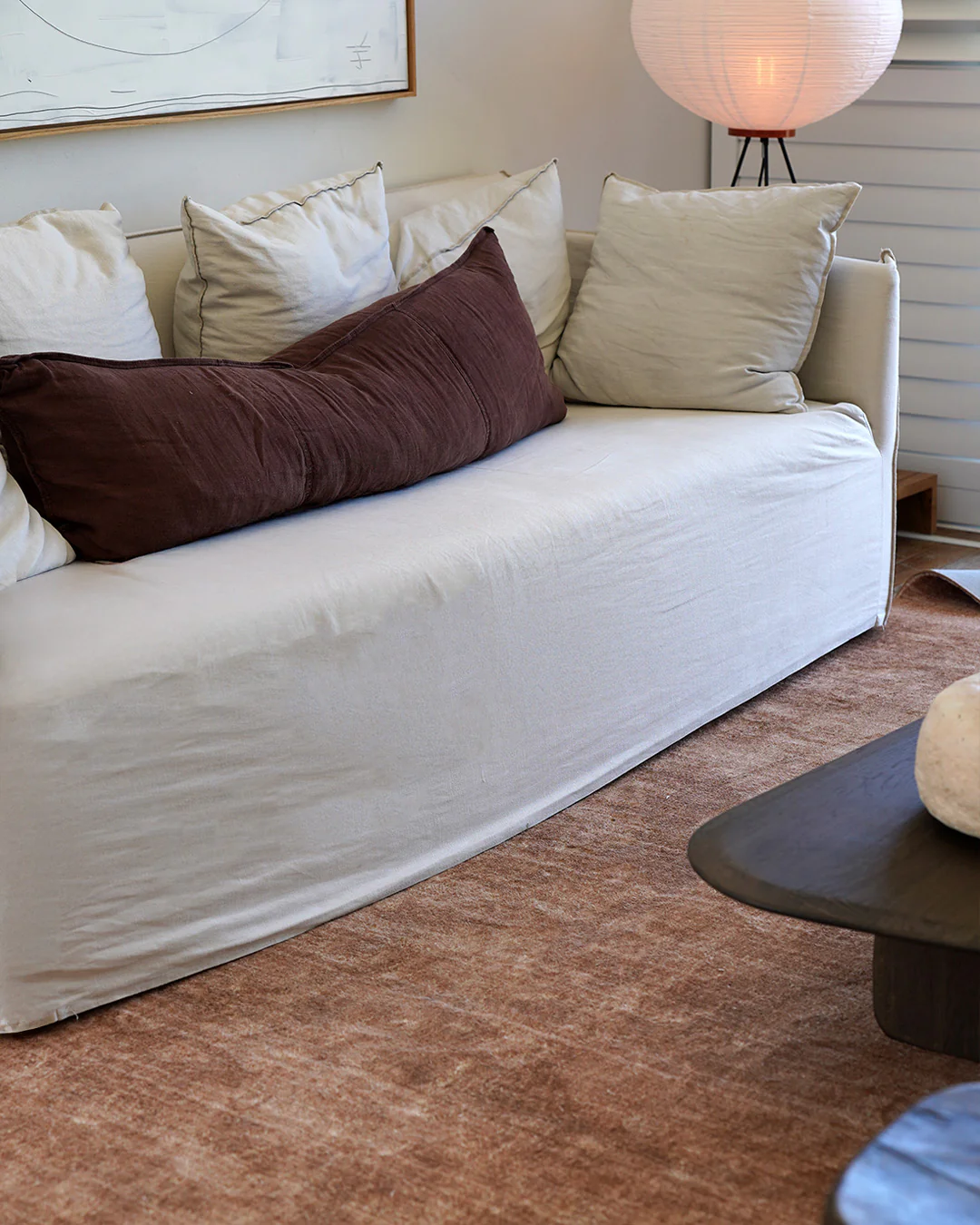 Zoey Brown Minimal Washable Rug - Image 5