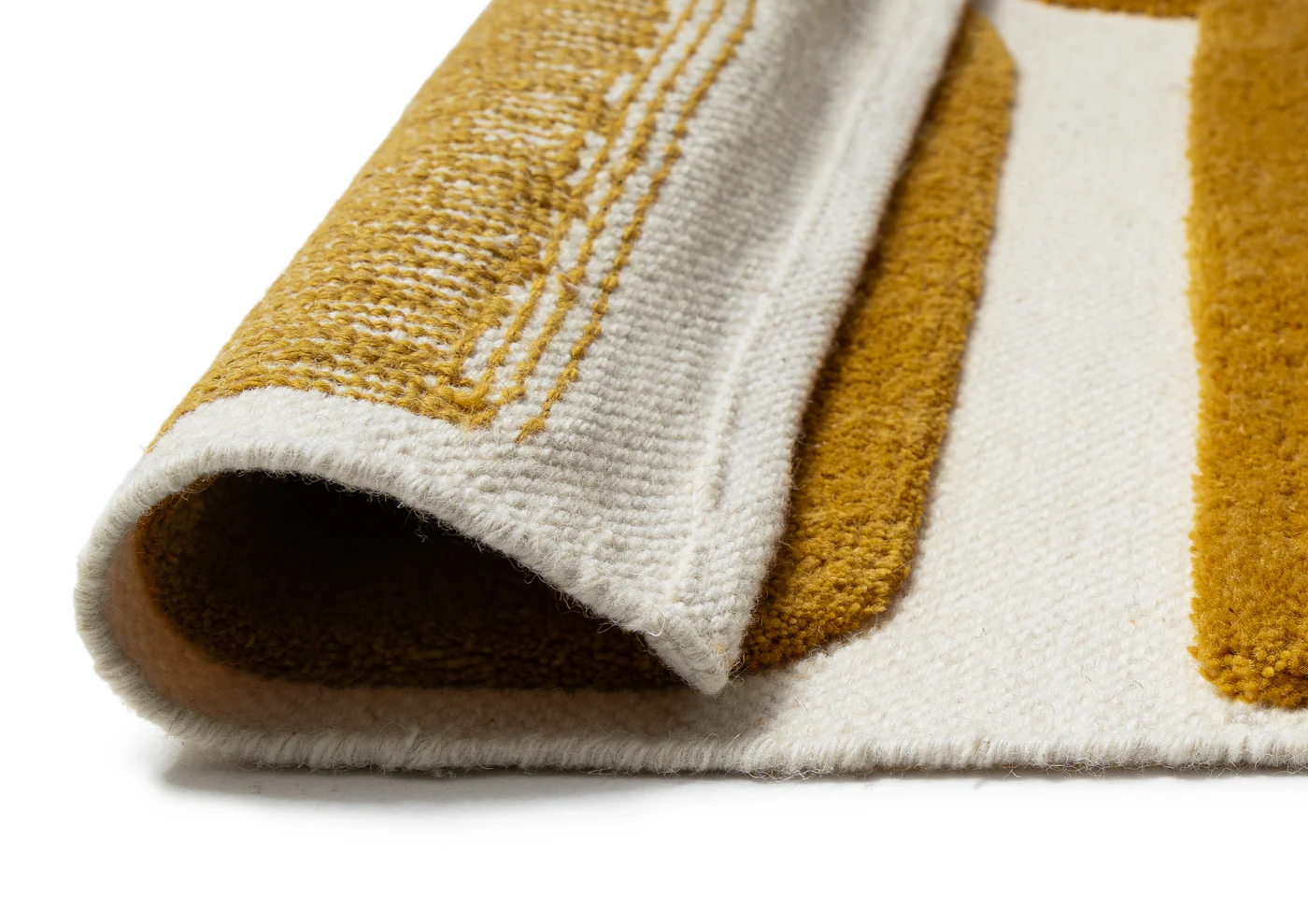 Zulema Mustard Abstract Washable Wool Rug - Image 10