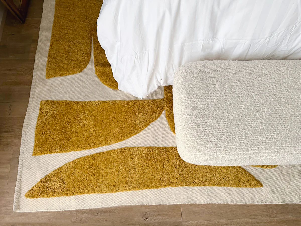 Zulema Mustard Abstract Washable Wool Rug - Image 5