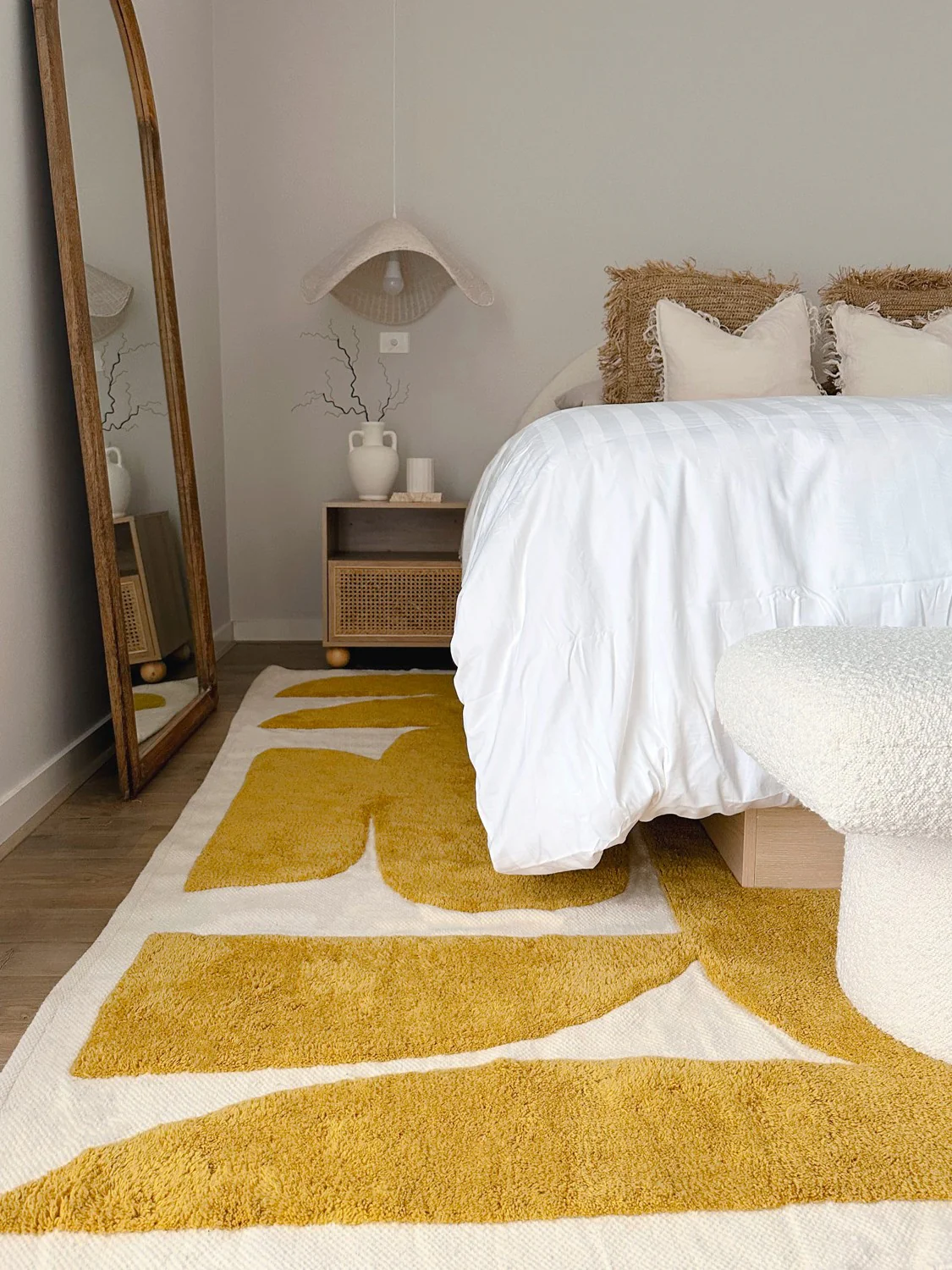 Zulema Mustard Abstract Washable Wool Rug - Image 6