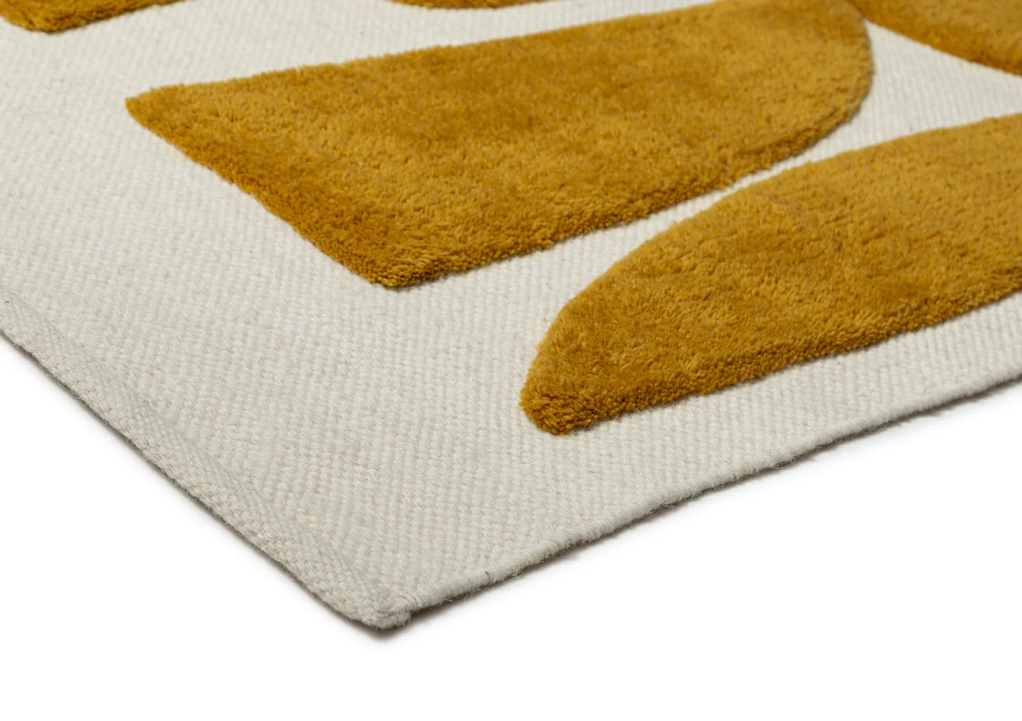 Zulema Mustard Abstract Washable Wool Rug - Image 8