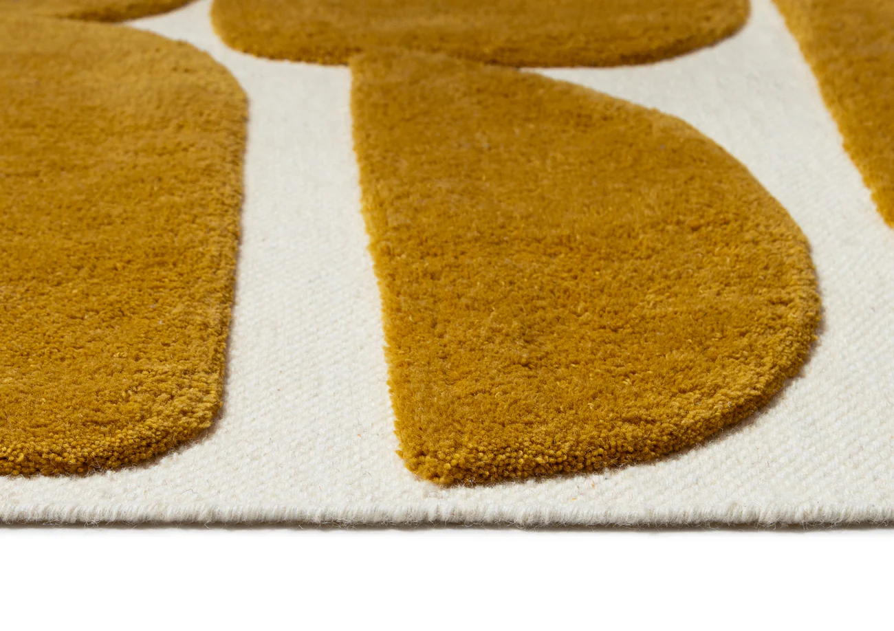 Zulema Mustard Abstract Washable Wool Rug - Image 9